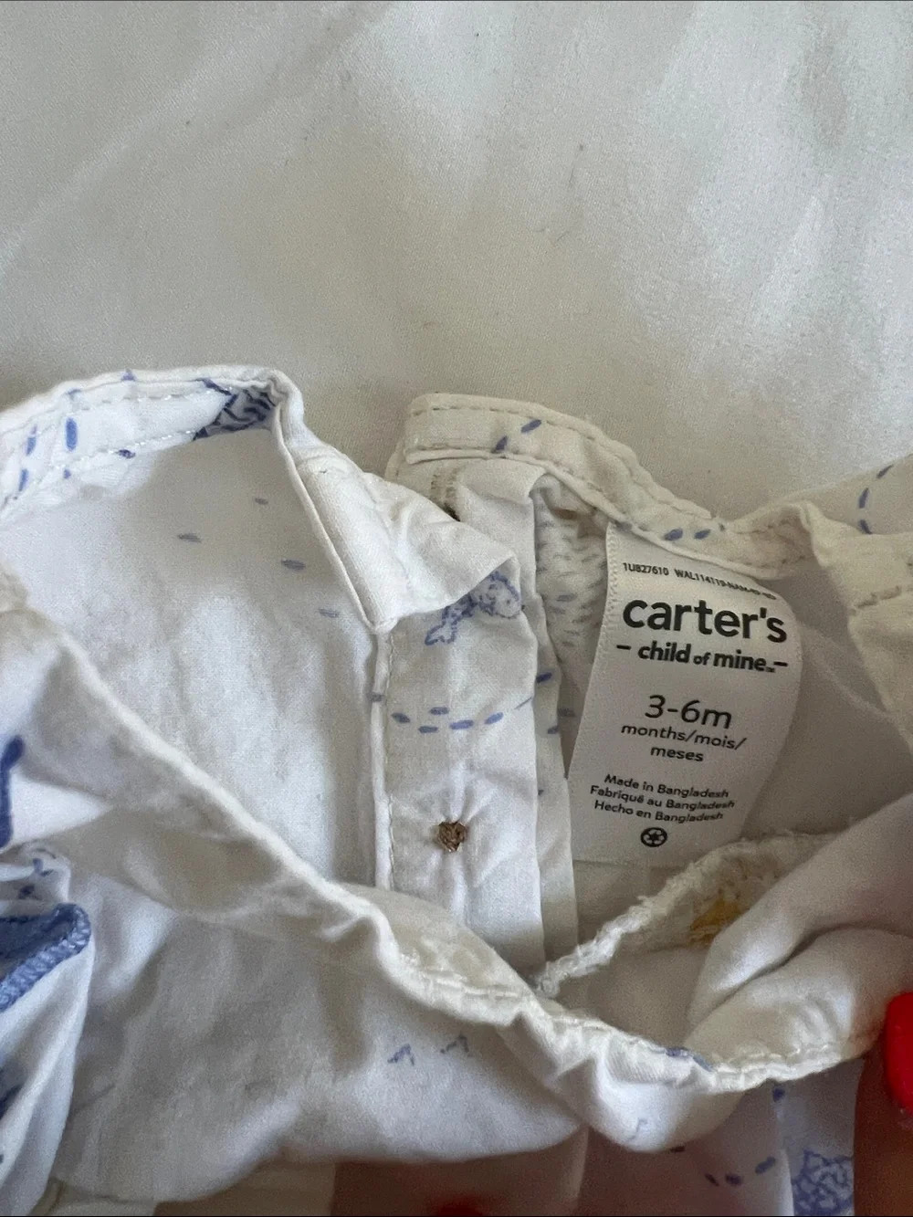 Carter's Baby Girls Two-Piece Sea Print Sets in White, Blue and Coral